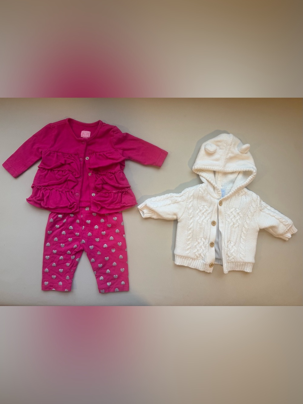 Adorable Baby Girl Clothing Bundle – 2-Piece Set 💕🤍